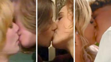 Images showing moment of TV kisses from Girl, Brookside and I Kissed A Girl