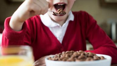 Child eating cereal