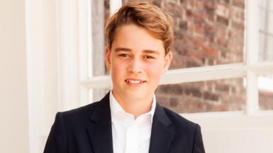 Prince George in a suit