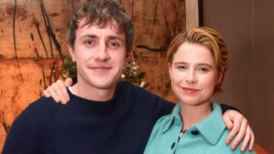 Paul Mescal and Jessie Buckley attend a Special Screening of "Hamnet" at The Charlotte Street Hotel on December 16, 2025 in London, England