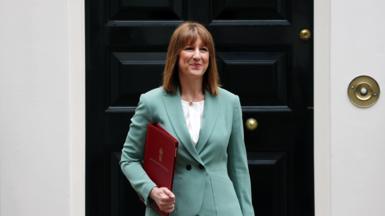 Chancellor Rachel Reeves leaves 11 Downing Street ahead of delivering her Spending Review.