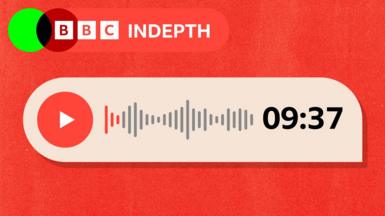 A treated image of voice note icons