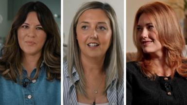 A 3-way split of the 3 Southport mums taken from a BBC video