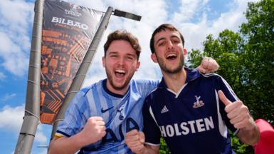 Tottenham fans in Bilbao