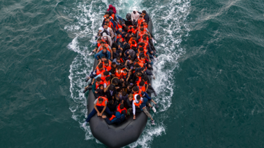 An overloaded boat in the Channel