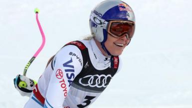 Lindsey Vonn on her way to bronze at the 2019 World Championships