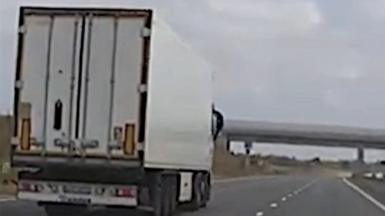 Lorry on an A-road.