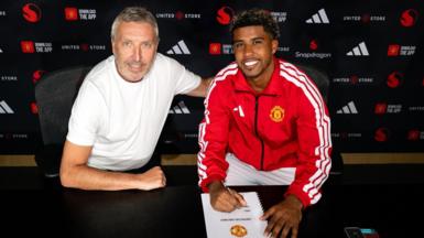 Manchester United's new signing Andrey Santos