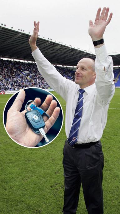 Former Reading boss Steve Coppell celebrating winning the Championship.