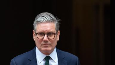 Sir Keir Starmer comes out of 10 Downing Street