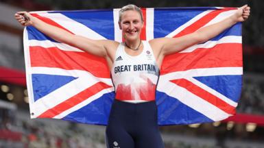 Pole Vaulter Holly Bradshaw after winning Bronze at the Tokyo Olympics in 2021 