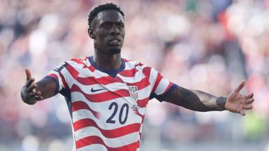 Folarin Balogun of the United States celebrates his goal during the FIFA World Cup 2026 Round Of 32 match between USA and Bosnia and Herzegovina