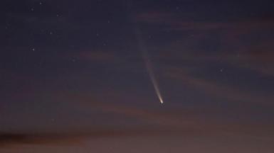 Comet in the night sky