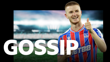 Gossip graphic with picture of Adam Wharton giving a thumbs up