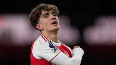 Max Dowman in action for Arsenal