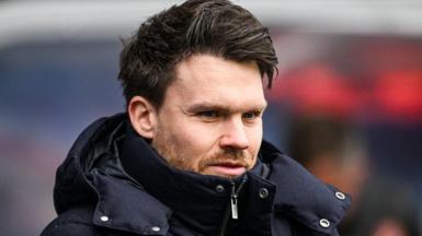 Rangers head coach Danny Rohl during a Premiership match between Rangers and Dundee United
