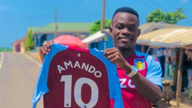 Aston Villa fan Owusu Boakye Amando