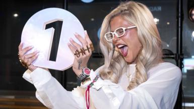 Skye Newman with her award during BBC Radio 1's Sound of 2026 Live at BBC Maida Vale Studios on December 2nd 2025. Award is officially unveiled on 09/01/2026.