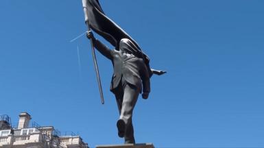 Banksy statue in central London