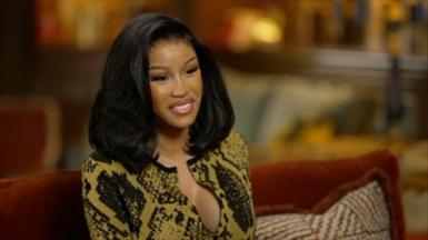 Cardi B is doing an interview with Gayle King.