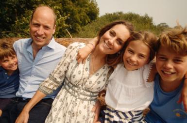 Prince William and Catherine in their Christmas card image