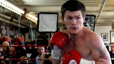 Ricky Hatton in his gym in 2007