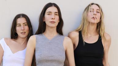 Promotional photo of the rock group Haim