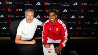 Manchester United's new signing Andrey Santos