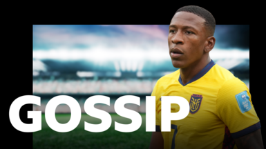 Gossip graphic with a picture of Pervis Estupinan