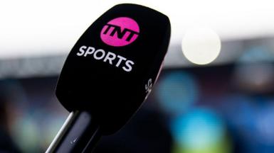 A microphone with the logo of TNT Sports