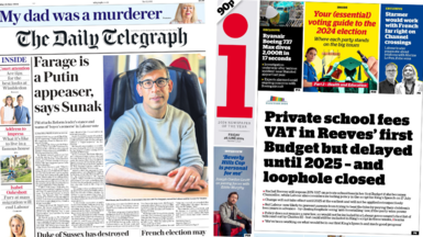 Daily Telegraph and i news papers for Friday 28 June