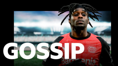 Jeremie Frimpong with the BBC Sport Gossip logo