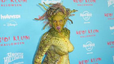 Model Heidi Klum dresses as Medusa for Halloween