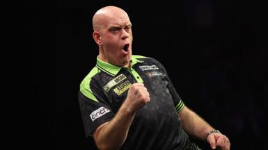 Michael van Gerwen celebrates