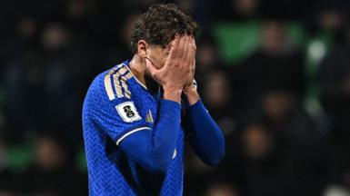 Pio Esposito of Italy disappointment 