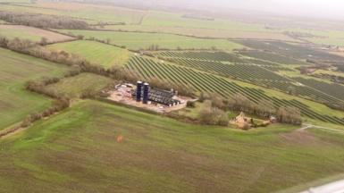 Looking down on the land which could become hames Water's South East Strategic Reservoir Option.