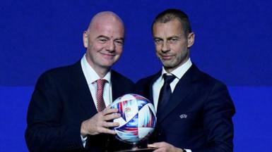 Gianni Infantino (left) and Aleksander Ceferin (right)