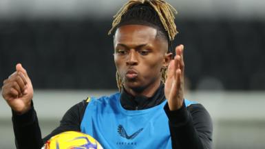 Ethan McLeod controls the ball