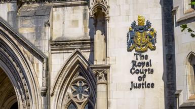 Outside facade of The Royal Courts of Justice
