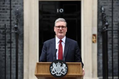 Keir Starmer gives his first speech in front of 10 Downing Street