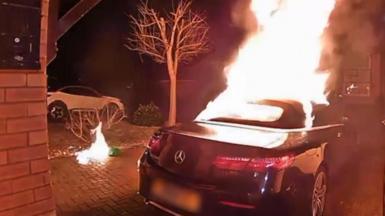 Car in flames