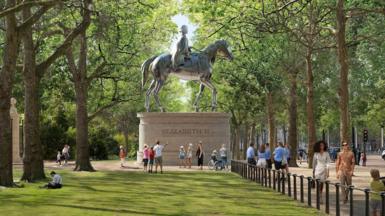 Proposed statue of Queen Elizabeth II on a horse