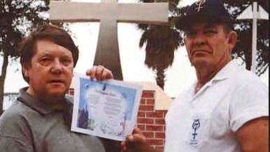 Phil Parker with NASA manager Ray E Smythe in Florida