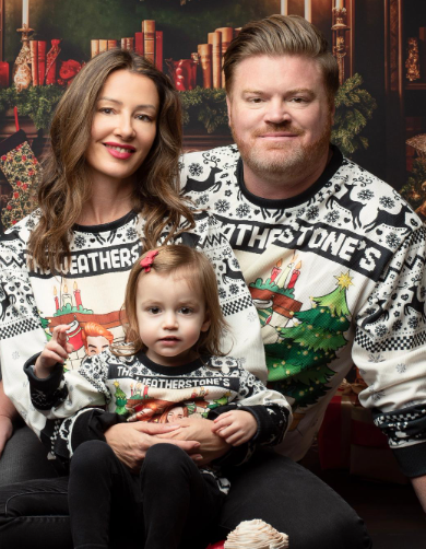 Binfield FC manager Ross Weatherstone with his wife Angela and daughter Amelie