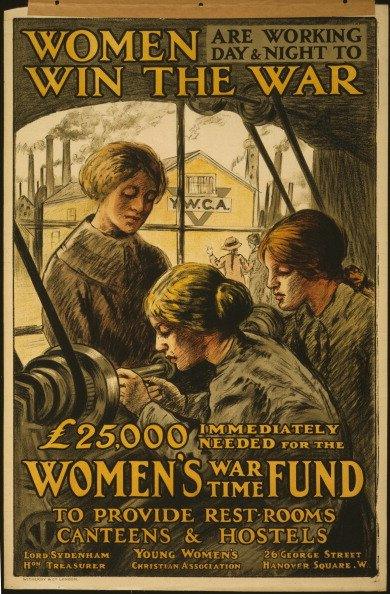 WW1 poster- 'Women win the war'