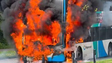burning bus