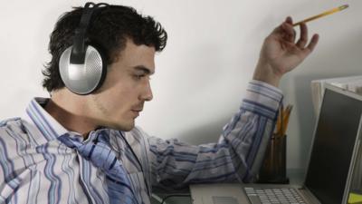 Man listening to music