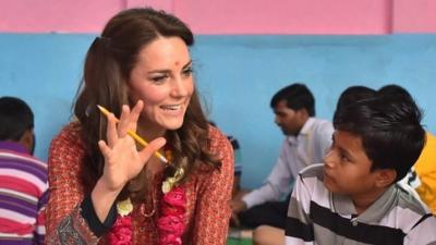 Duchess of Cambridge meeting street children