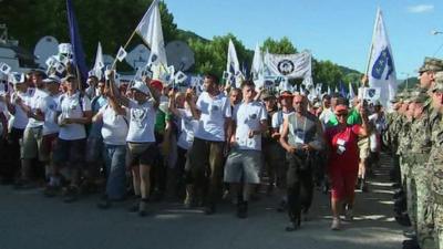 Annual peace march held in Srebrenica