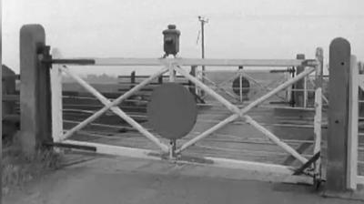 A level crossing in Conington, Cambridgeshire, in 1973.